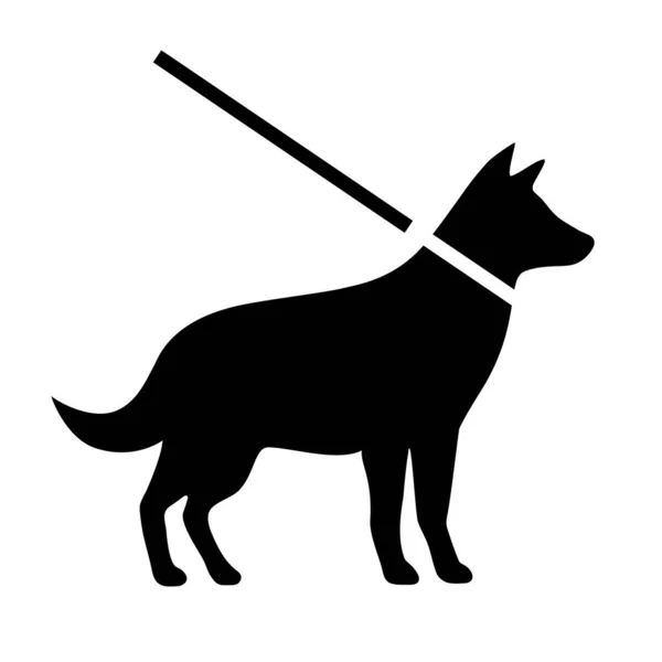 Hunde Der Leine Halten — Stockvektor