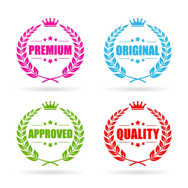 Premium Quality Laurel Icon Set — Stock Vector