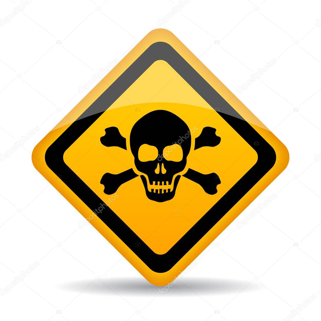Skull danger vector sign