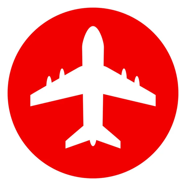 Ikona Wektora Okrągłego Samolotu — Wektor stockowy