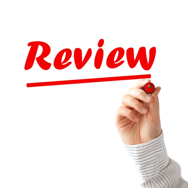 Review Concept White Background — Stock Photo, Image