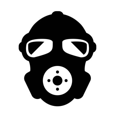 Solunum cihazı veya gaz maskesi vektör simgesi