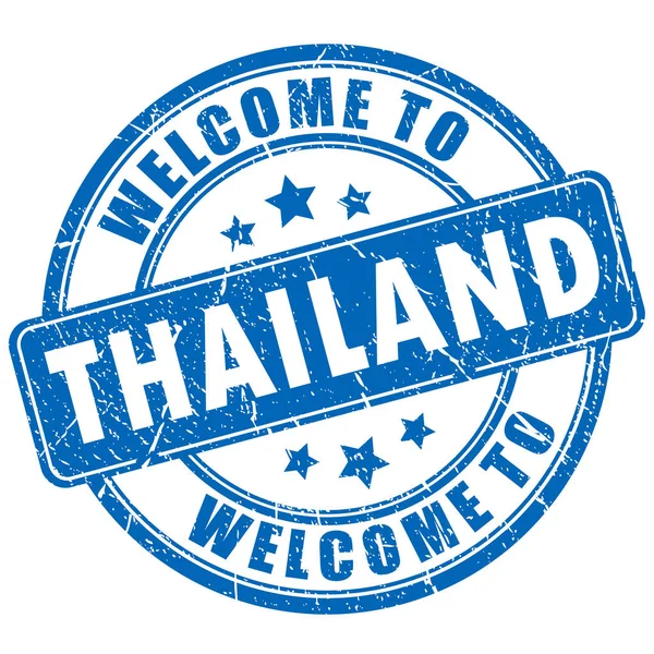 Welkom Bij Thailand Vector Stempel — Stockvector