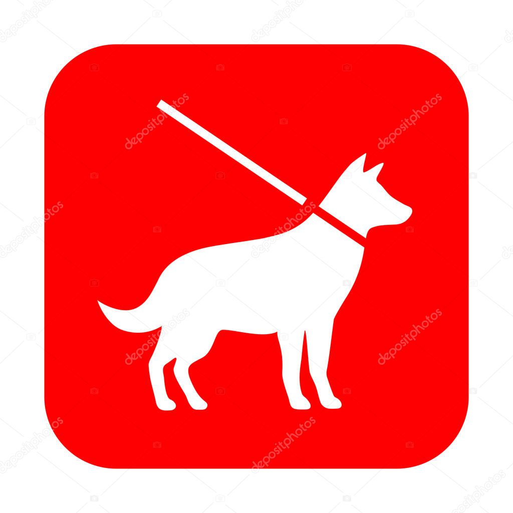 Dog warning vector sign