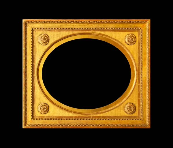 Oval Cadru Gol Din Lemn — Fotografie, imagine de stoc