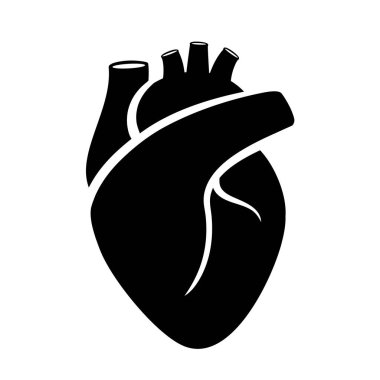 İnsan kalbi tıbbi vektör simgesi