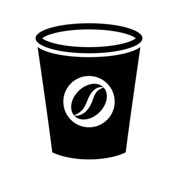 Kahve Kağıt Kupası Vektör Simgesi — Stok Vektör