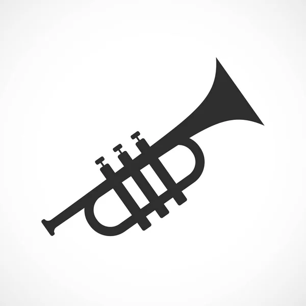 Trumpet Vetor Ícone Plano — Vetor de Stock