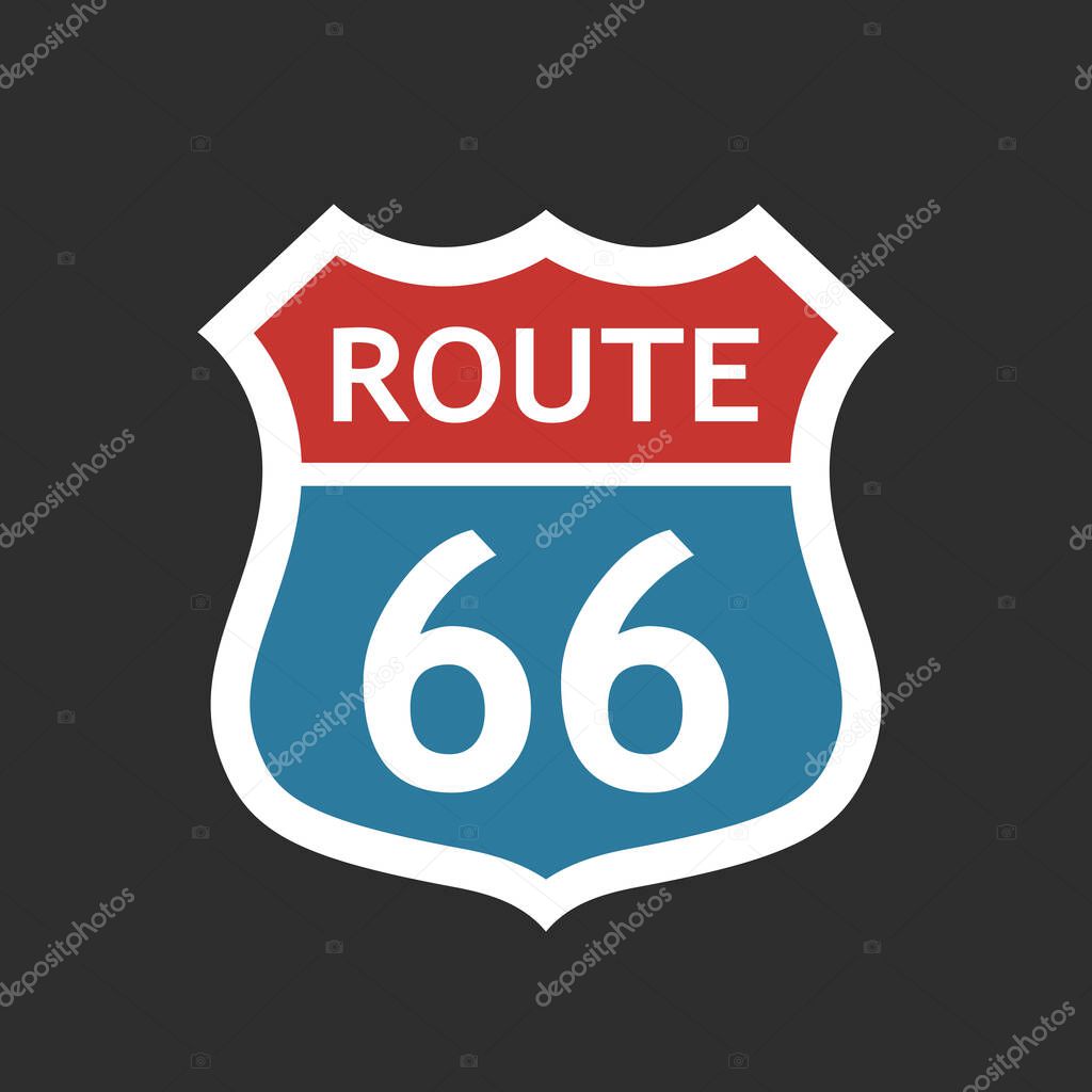 Route 66 vector sign