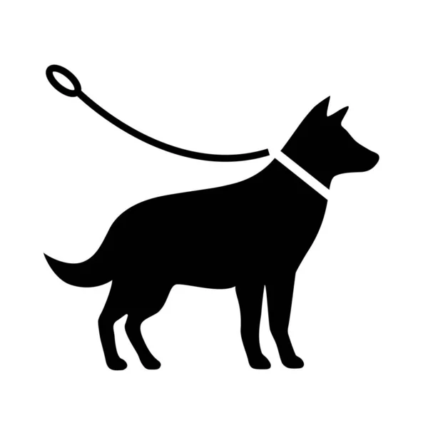 Hunde Müssen Auf Einem Blattspiktogramm Stehen — Stockvektor