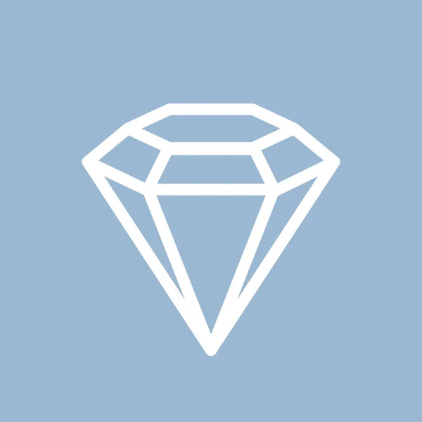 Diamond Crystal Stone Vector Icon — Stock Vector