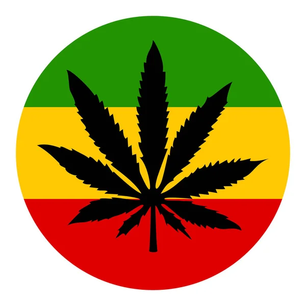 Marijuana Vektor Rasta Symbol — Stock vektor