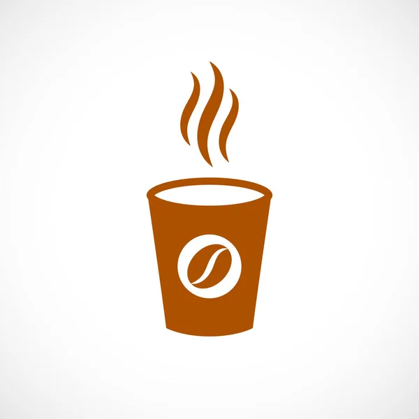 Papel Café Taza Vector Icono — Vector de stock