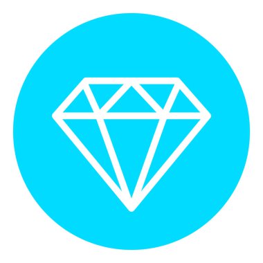 Elmas yuvarlak vektör simgesi