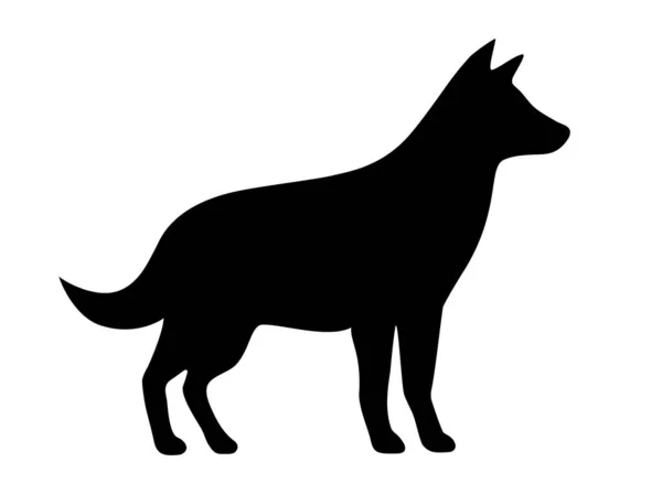 Dog Silhouette Vector Icon — 스톡 벡터