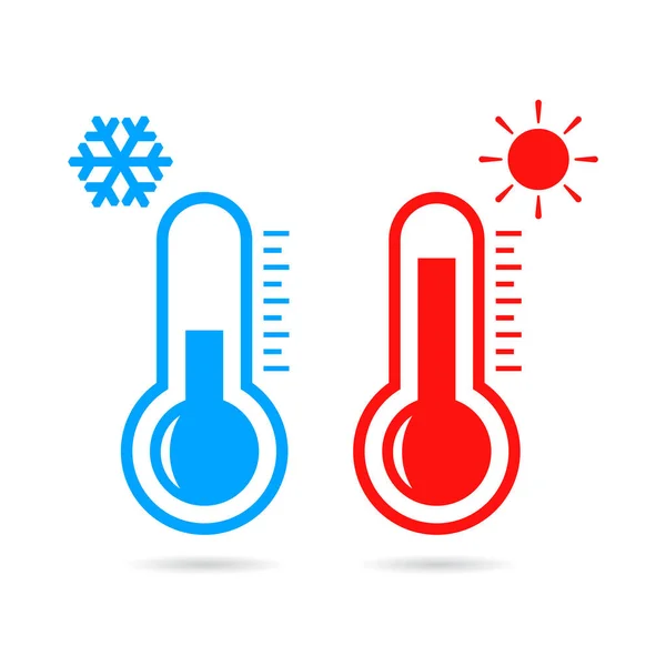 Hot Cold Temperature Vector Icon — Stock Vector