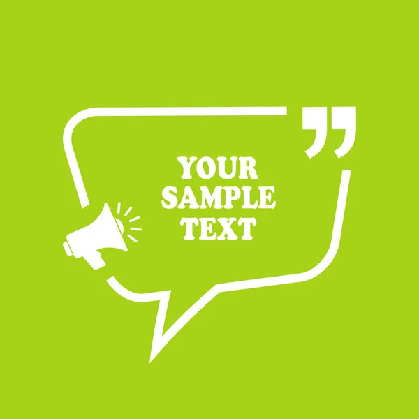 Quote Speech Bubble Template Your Text — Stock Vector