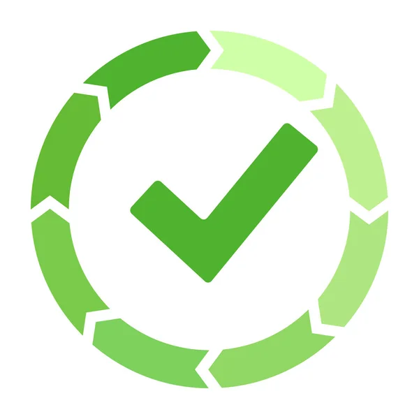 Process Successfully Completed Vector Icon — Vetor de Stock