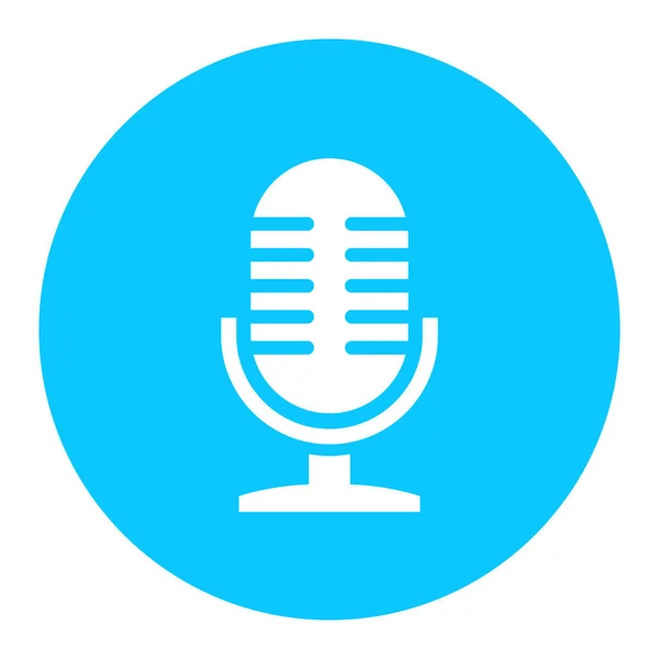 Studio Retro Microphone Vector Icon — Stok Vektör