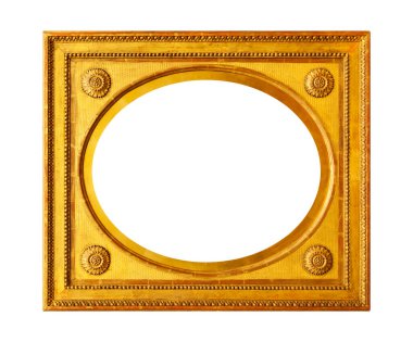 Eski oval altın çerçeve