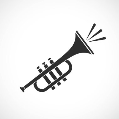 Trompet müzik vektörü simgesi
