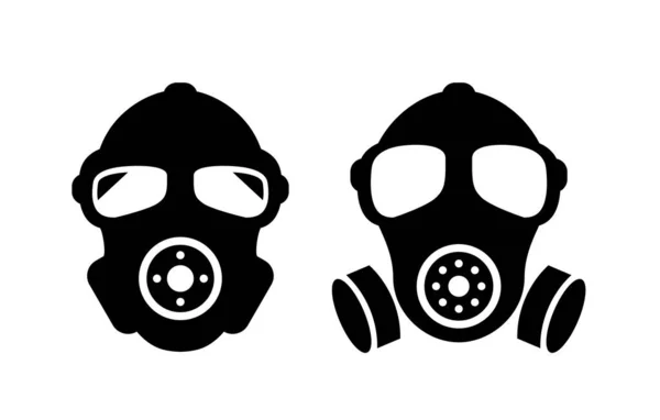 Gas Mask Vector Sign Set — Stock Vector