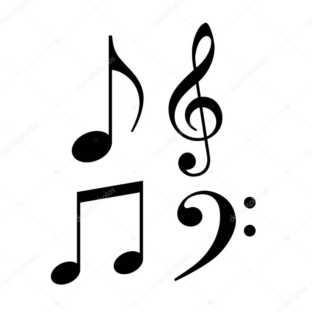 Music note vector icon