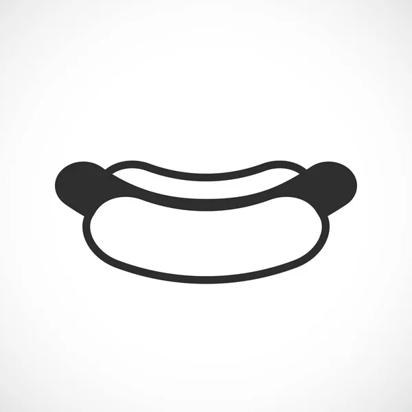 Hotdog Vecteur Icône Web Isolé Sur Fond Blanc — Image vectorielle