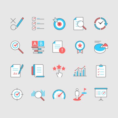 Basit renk simgelerinin değerlendirilmesi. Düzenlenebilir vuruş.