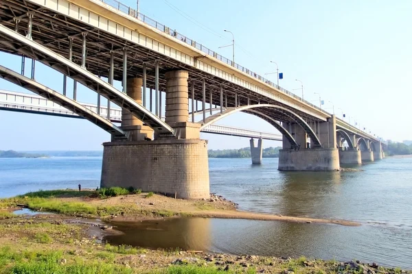 Bridge in city Novosibirsk — Stock Photo, Image