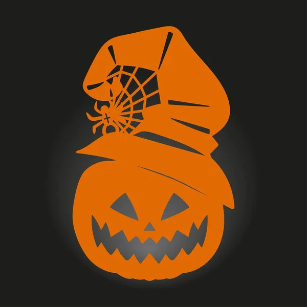 Template Laser Cutting Pumpkin Jack Hat Design Halloween Cards Invitations — 图库矢量图片