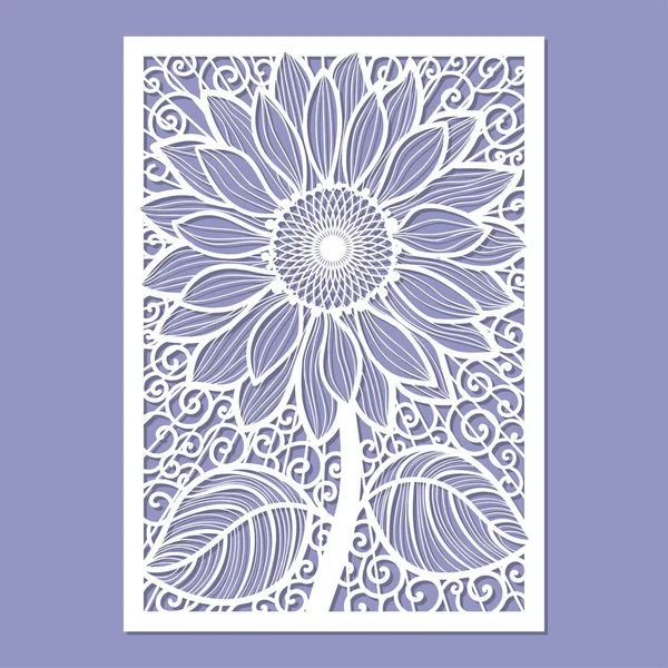 Template Laser Cutting Any Materials Floral Ornament Decorating Decorative Panels — Stock Vector
