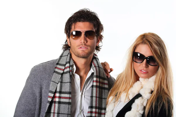 Couple of fashion models — Stock Photo, Image