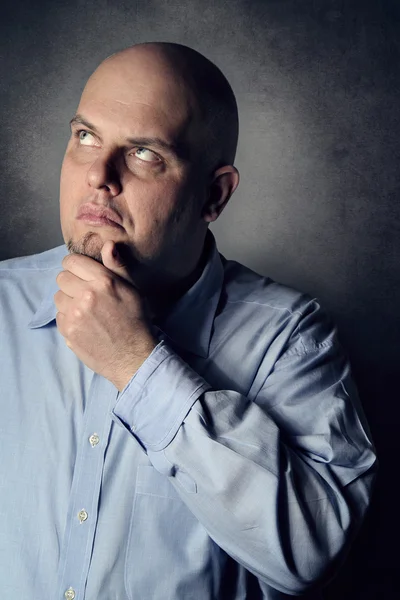 Man with pensive expression — Stock Photo, Image