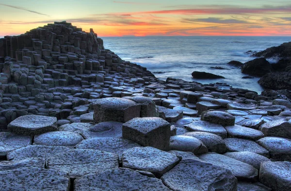 Giant's Causeway při západu slunce — Stock fotografie