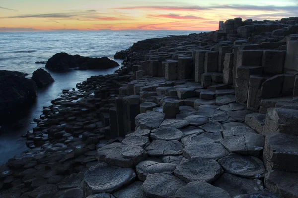 Giant causeway in sunset light — Stock Photo, Image