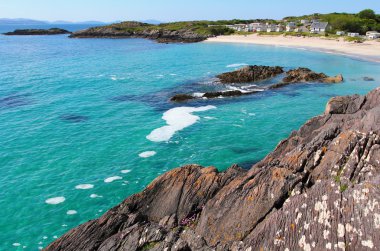 White sand beach in Ring of Kerry clipart