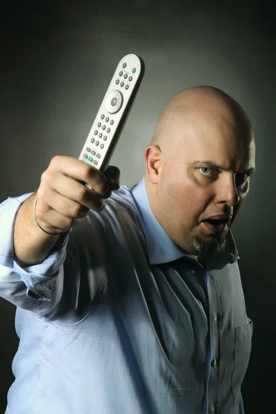 Rage against television — Stock Photo, Image