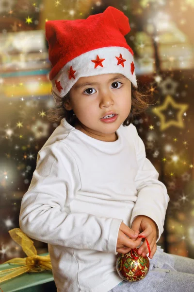 Christmas portrait of a little child — Stock Photo, Image