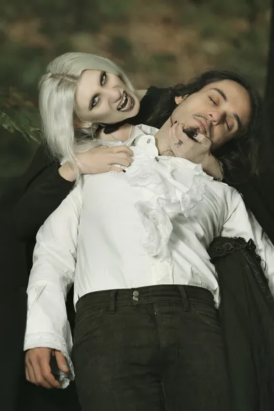 Bite of the vampire — Stock Photo, Image