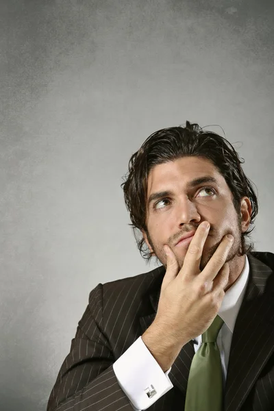 Retrato de homem pensativo — Fotografia de Stock