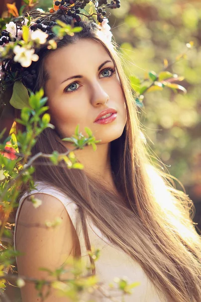 Retrato de ninfa primavera — Fotografia de Stock