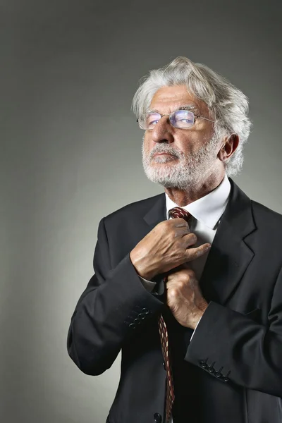 Senior manager with red tie — Stock Photo, Image