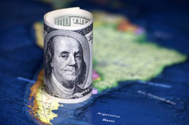 Biz Güney Amerika Haritası dolar. Amerikan yatırım ve Latin Amerika ve Brezilya, Amerikan politikası ve etkisi ile ticaret