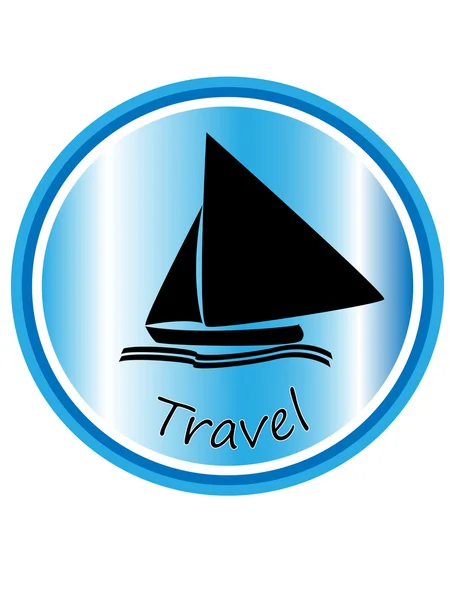 Boot - Reise-Logo — Stockvektor