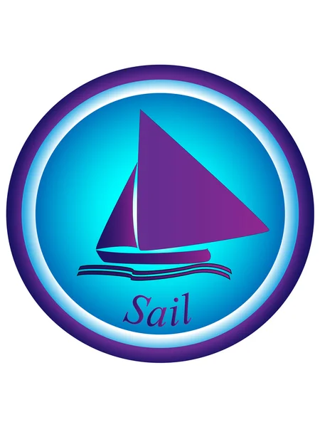 Bateau - voile logo — Image vectorielle