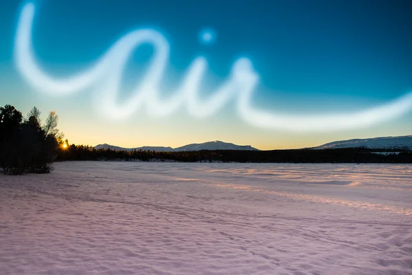 Aire escrito en el cielo — Foto de Stock