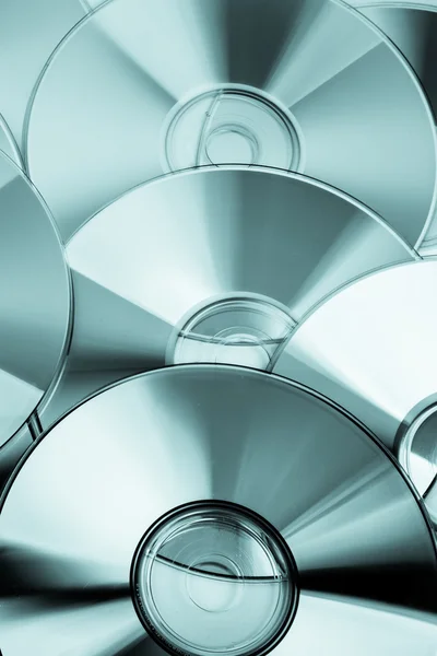 Çeşitli cd ve dvd diskleri — Stok fotoğraf