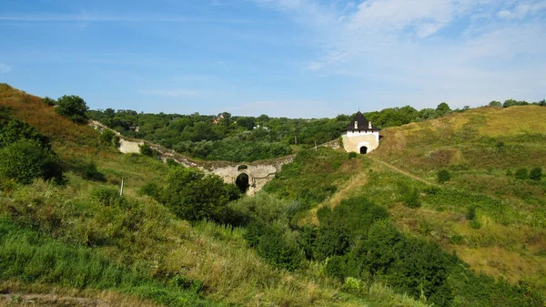 Khotyns Fästning Befästningskomplex Ligger Högra Stranden Floden Dniester Khotyn Tjernivtsi — Stockfoto