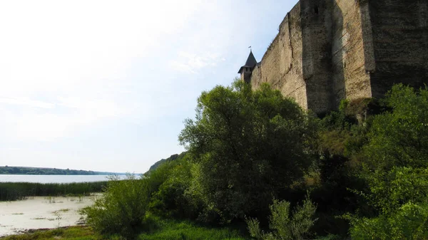 Khotyns Fästning Befästningskomplex Ligger Högra Stranden Floden Dniester Khotyn Tjernivtsi — Stockfoto